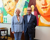 Saeimas priekšsēdētāja Daiga Mieriņa viesojas Latvijas Mākslas akadēmijā